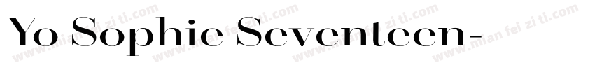 Yo Sophie Seventeen字体转换